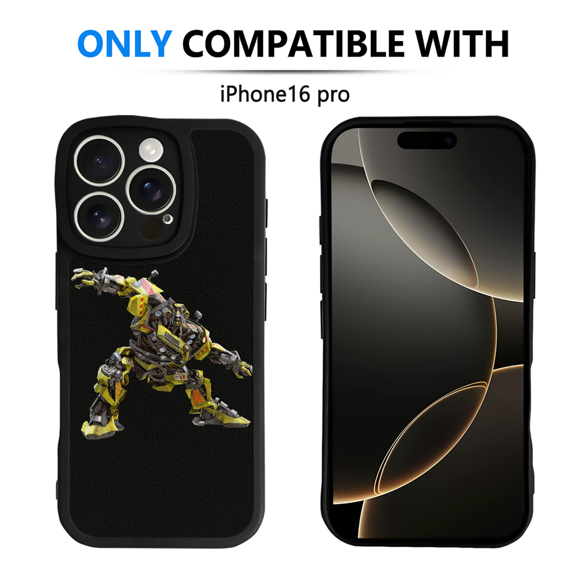 （画像用） Transformers トランスフォーマー 【iPhone 16シリーズ対応】シリコンスマホケース（レザー調） 材質：シリコン